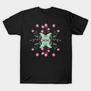 Wildflower Butterfly Floral Botanical T-Shirt